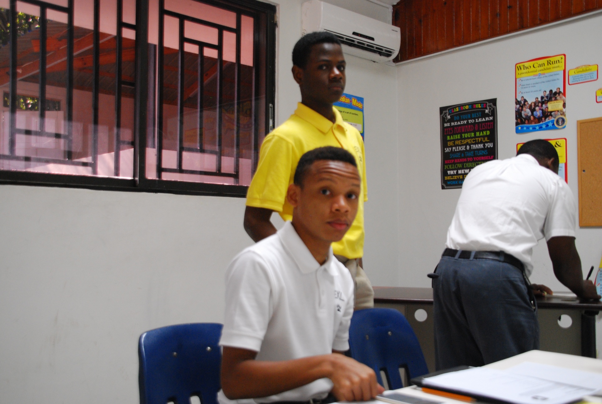 EXL high school students in class
